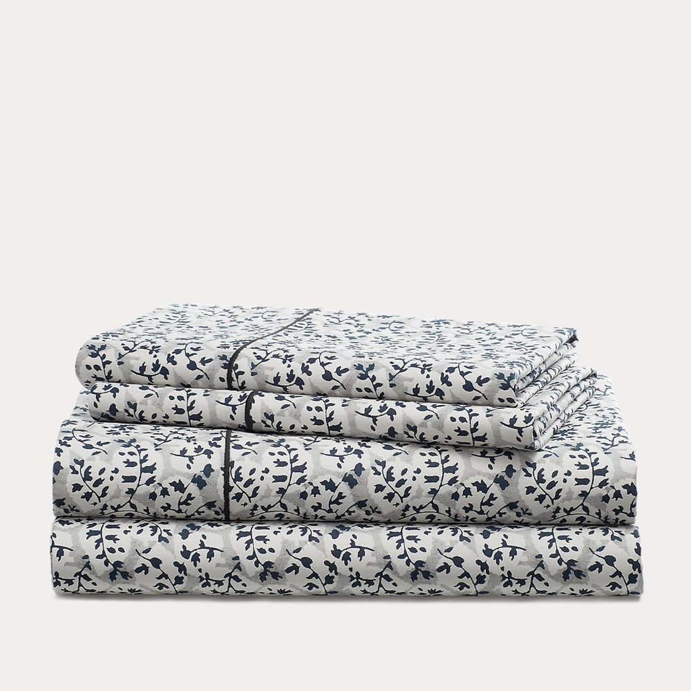 Lauren Ralph Lauren Eva Leaf Cal King Sheet 4 Piece Set